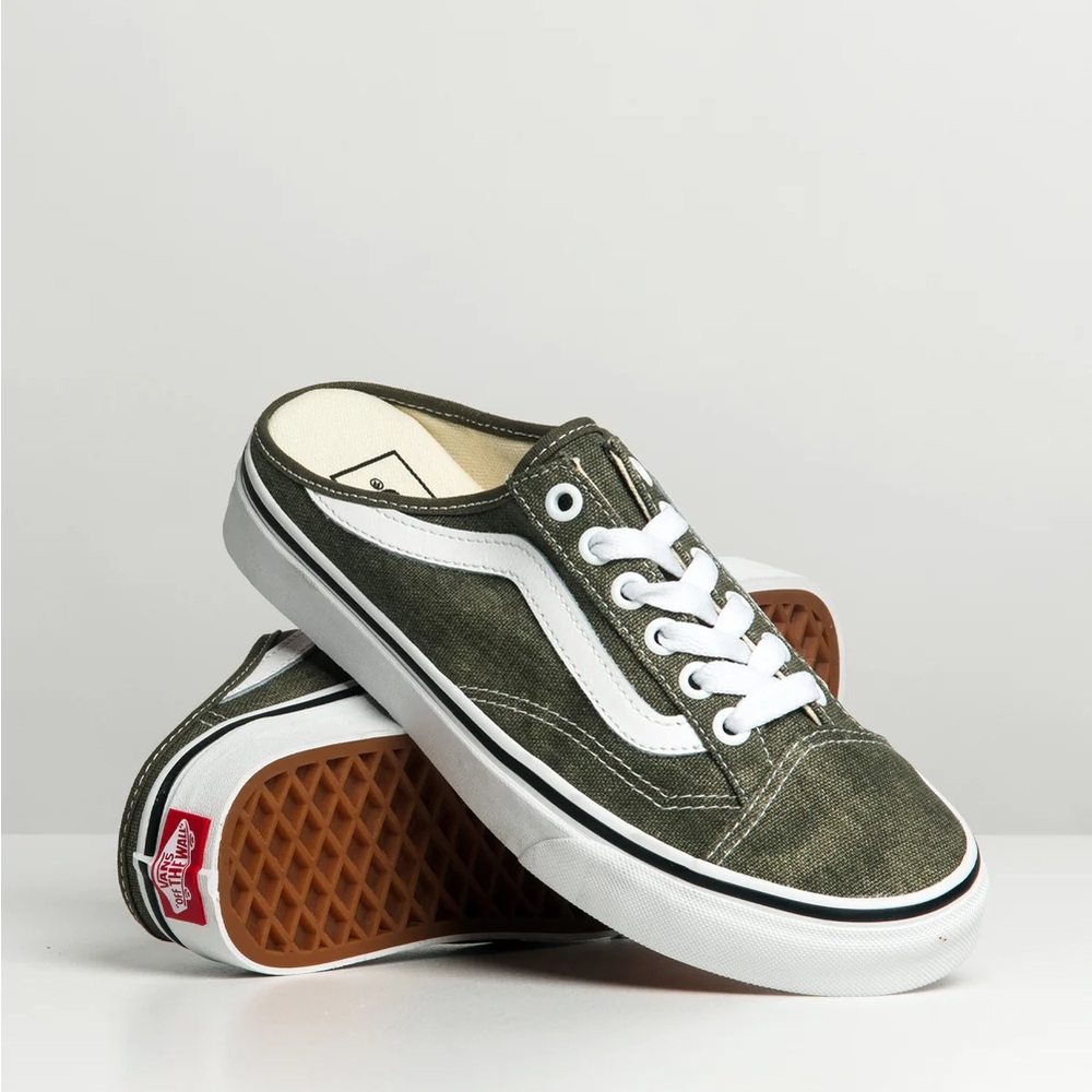 Vans Classic Olive Canvas Slip-Ons